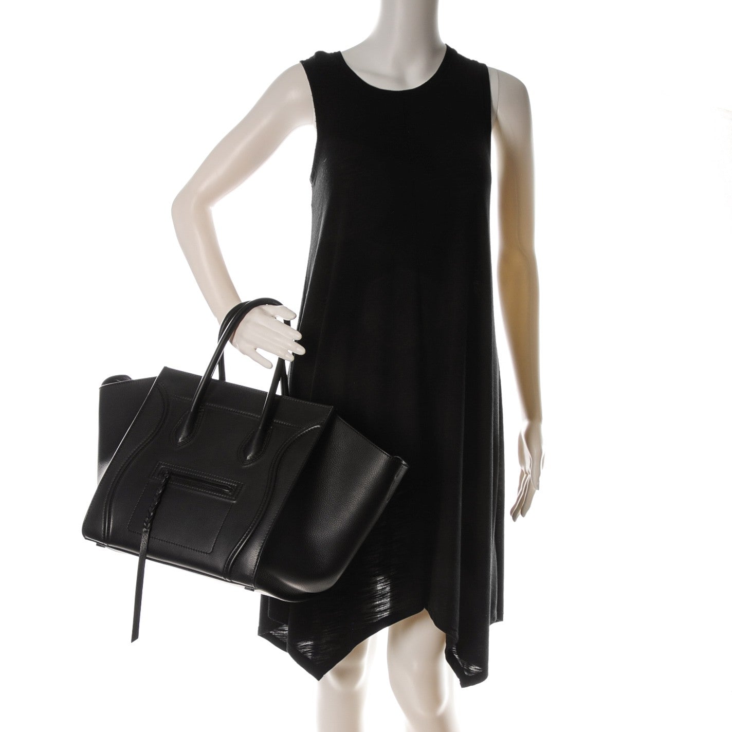 Supple Calfskin Medium Phantom Luggage Black