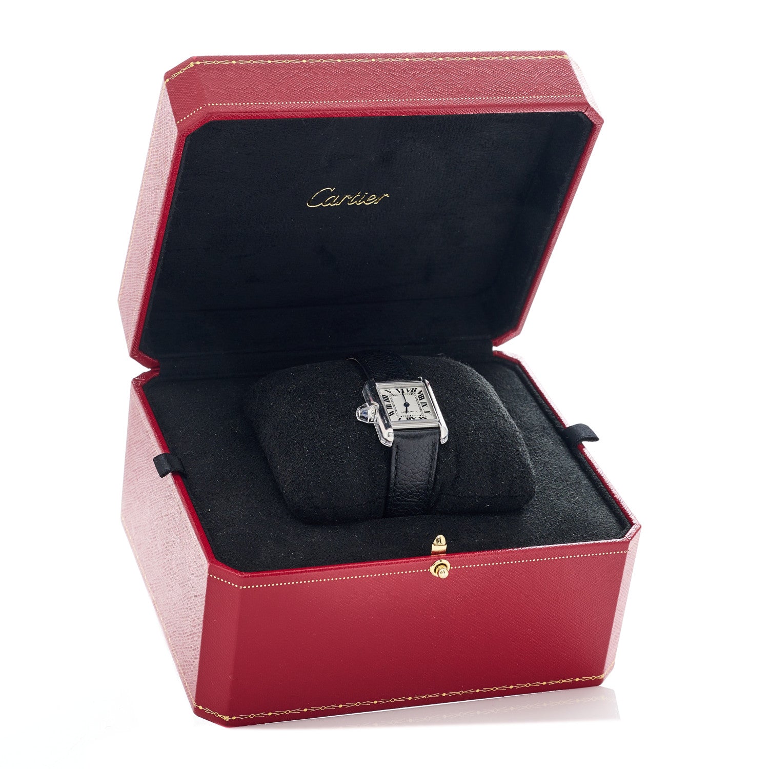 Cartier Stainless Steel Calfskin 22mm Must de Cartier Tank Quartz Watch 5 of 5