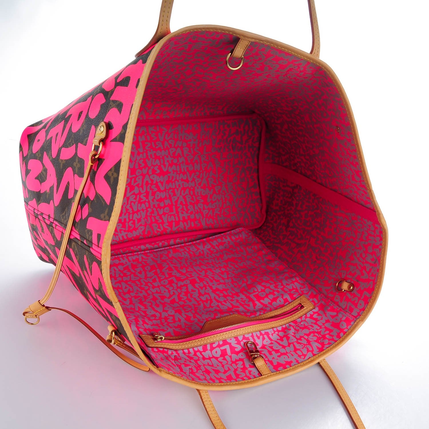Louis Vuitton Monogram Graffiti Neverfull GM Fuchsia 5 of 7