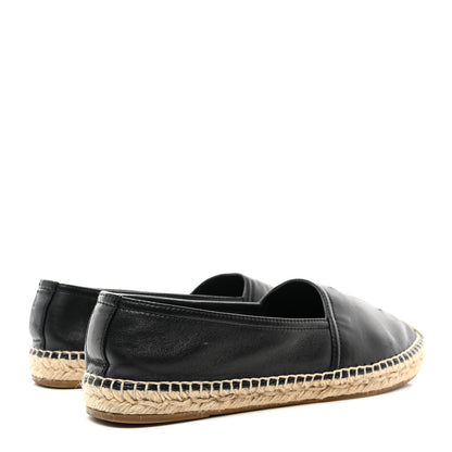 Saint Laurent Lambskin Monogram Espadrilles 40.5 Black 4 of 10