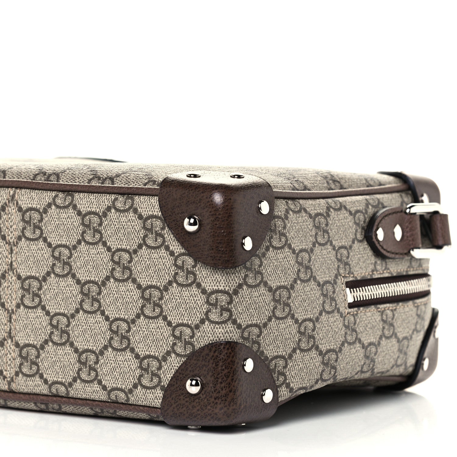 Gucci GG Supreme Monogram Textured Calfskin Square Messenger Bag Beige Ebony New Acero 11 of 12