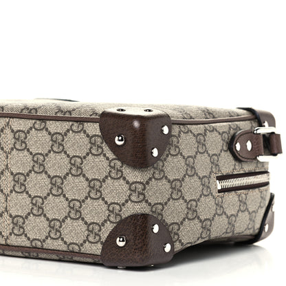 Gucci GG Supreme Monogram Textured Calfskin Square Messenger Bag Beige Ebony New Acero 11 of 12