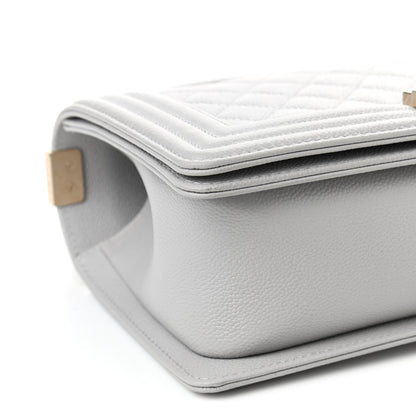 Chanel Caviar Quilted Medium Boy Flap Grey 8 of 9