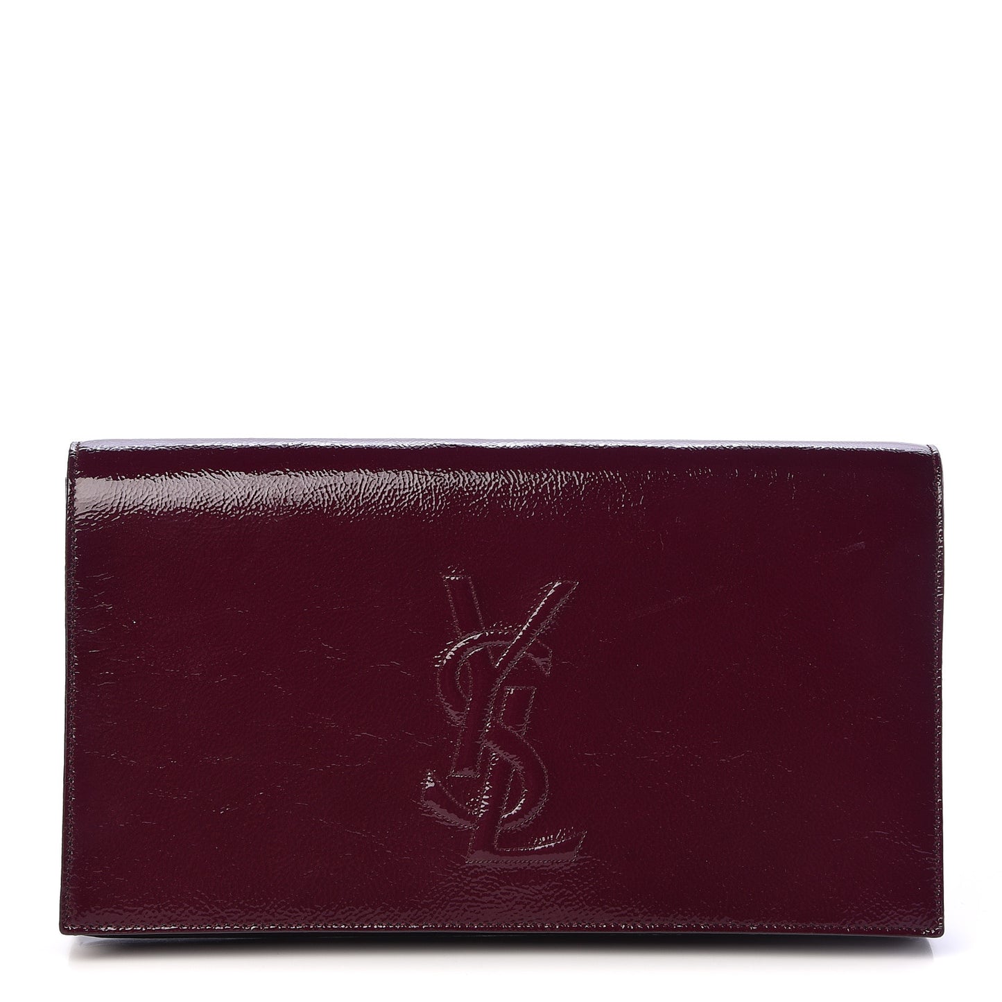 Textured Patent Monogram Large Belle De Jour Clutch Purple