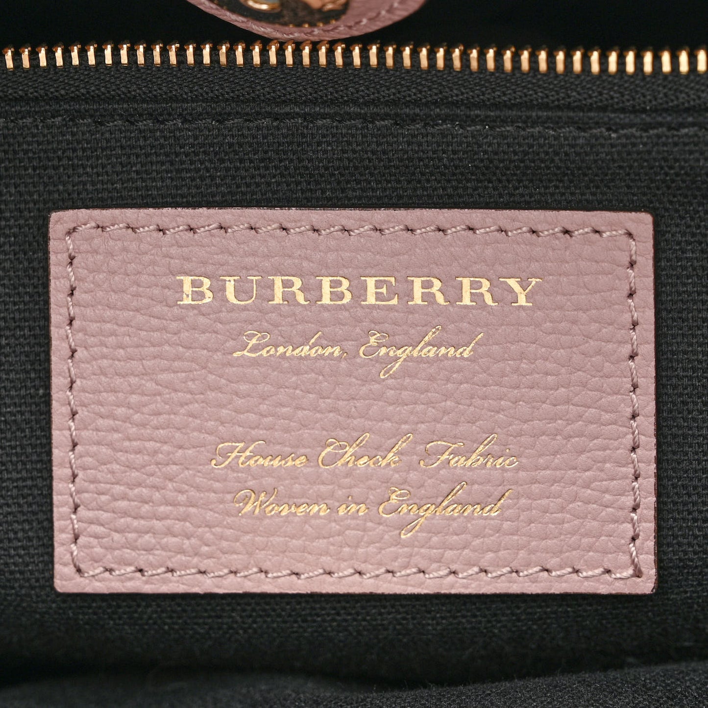 Derby Calfskin House Check Medium Banner Tote Pale Orchid