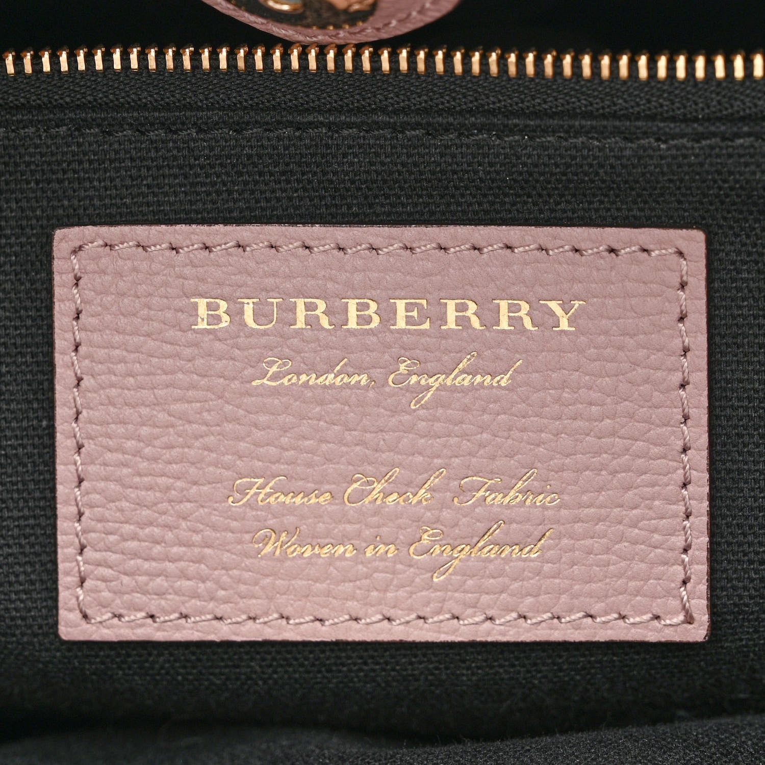Burberry Derby Calfskin House Check Medium Banner Tote Pale Orchid 7 of 15