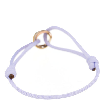 Cartier 18K Pink Yellow White Gold Trinity Adjustable Cord Bracelet Lilac 2 of 7