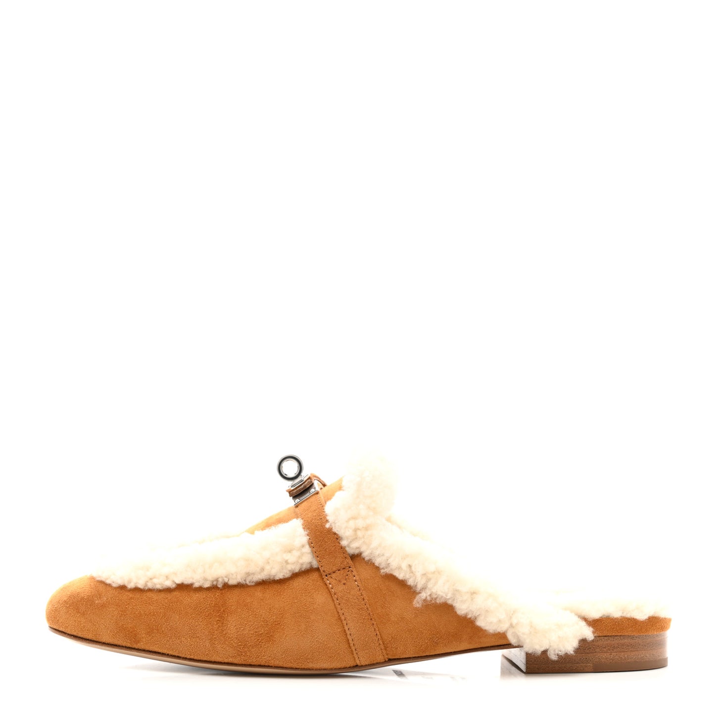 Suede Goatskin Woolskin Womens Oz Mules 38 Naturel