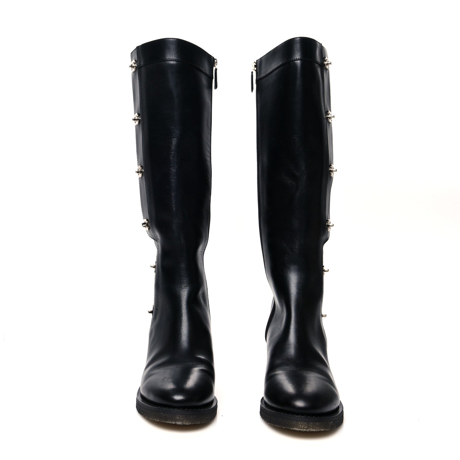 Chanel Calfskin CC Turnlock High Boots 39 Black 2 of 8