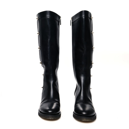 Chanel Calfskin CC Turnlock High Boots 39 Black 2 of 8