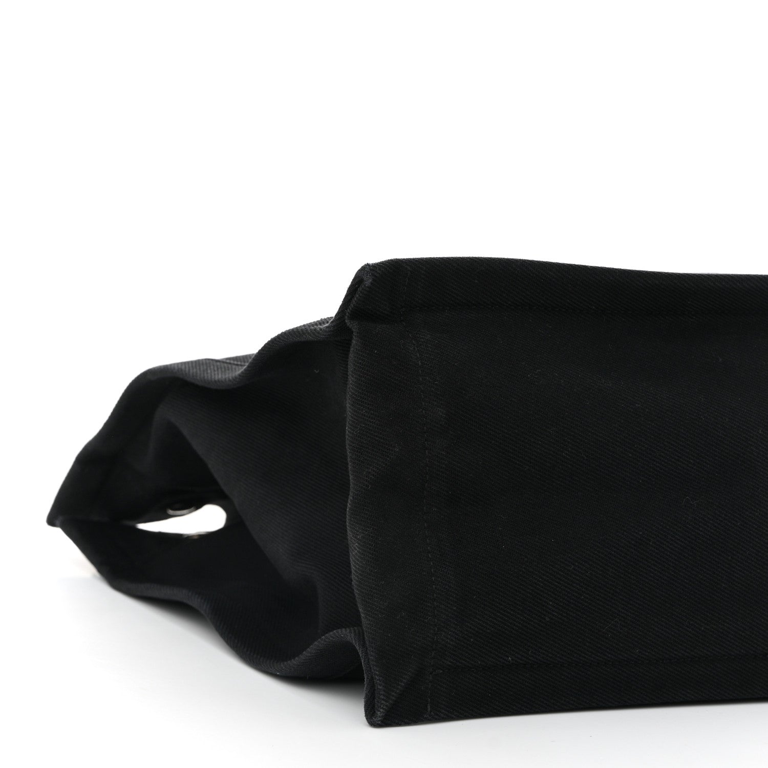 Saint Laurent Linen Calfskin Rive Gauche Tote Black 8 of 10