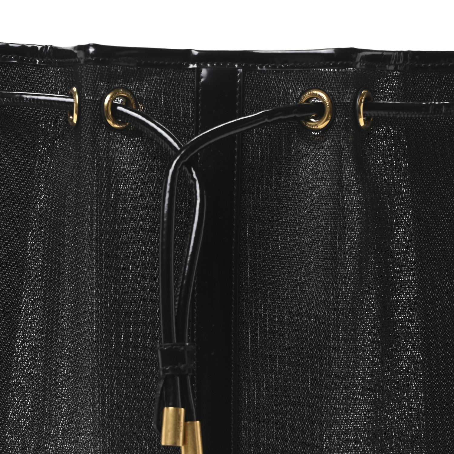 Saint Laurent Mesh Patent Calfskin Daryl Shoulder Bag Black 8 of 10
