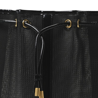 Saint Laurent Mesh Patent Calfskin Daryl Shoulder Bag Black 8 of 10