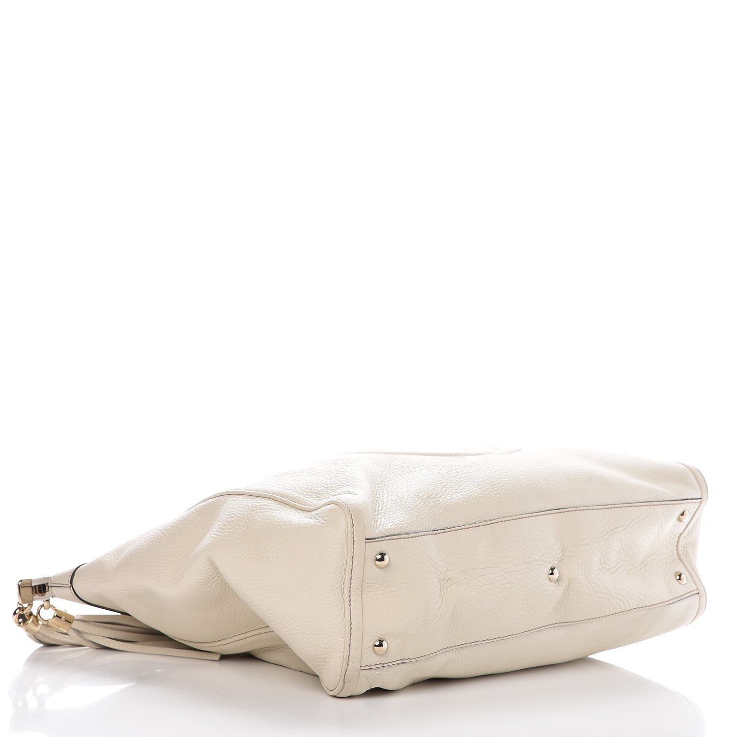 Gucci Pebbled Calfskin Large Soho Top Handle Bag Off White 4 of 13