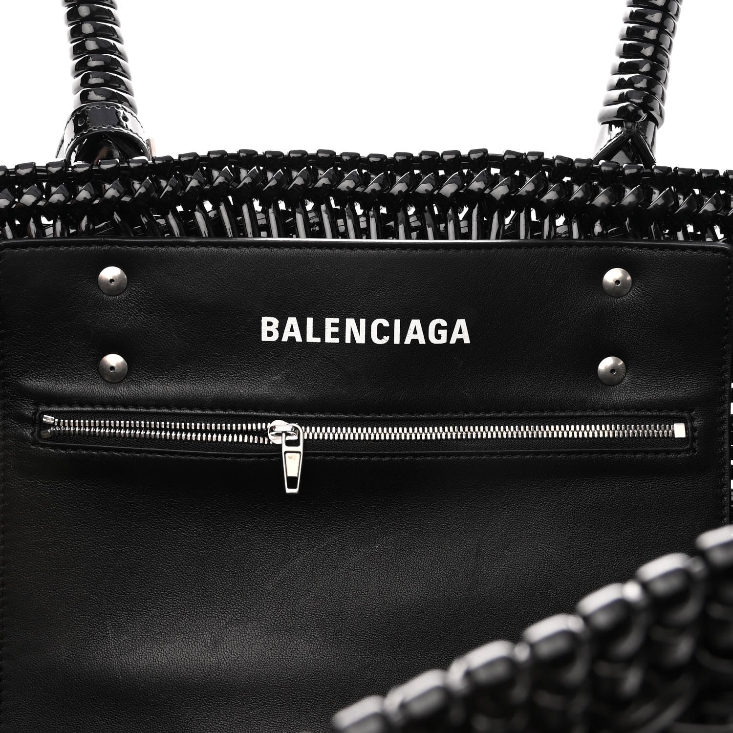 Balenciaga Faux Calfskin XL Bistro Basket Black 6 of 9