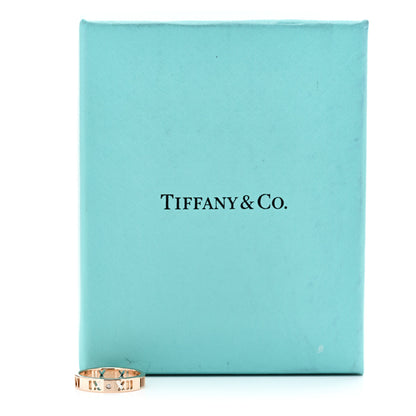 Tiffany 18K Rose Gold Diamond Atlas Pierced Ring 50 5.25 5 of 5