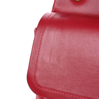 Chanel Lambskin Chevron Quilted Jumbo Double Flap Dark Red 12 of 19