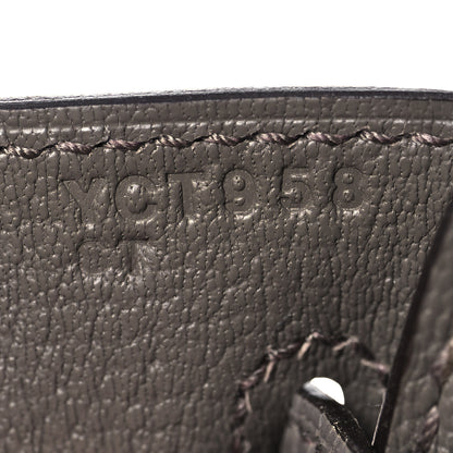 Hermes Togo Birkin 25 Etain 29 of 35