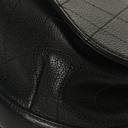 Chanel Grained Calfskin Stitched Messenger Flap Bag Black 11 of 13