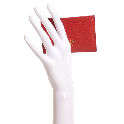 Prada Saffiano Metal Card Case Fuoco 2 of 9