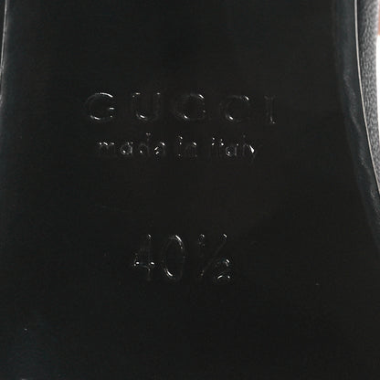 Gucci Malaga Kid Horsebit Erin 105mm Slingback Pumps 40.5 Black 6 of 8