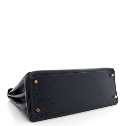 Hermes Courchevel Kelly Retourne 32 Bleu Indigo 4 of 11