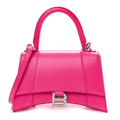 Balenciaga Shiny Box Calfskin Small Hourglass Top Handle Bag Acid Fuchsia 1 of 10