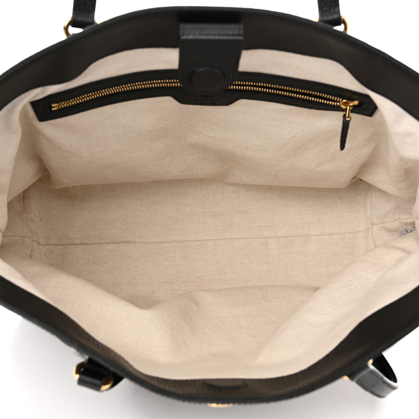 Jacquard Black Denim GG Monogram Medium Ophidia Shopping Tote Black Ivory