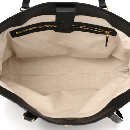 Gucci Jacquard Black Denim GG Monogram Medium Ophidia Shopping Tote Black Ivory 5 of 13