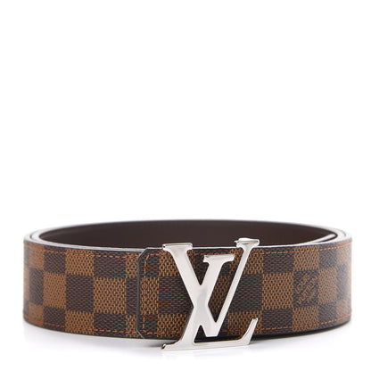 Louis Vuitton Damier Ebene 40mm LV Initiales Belt 95 38 1 of 6