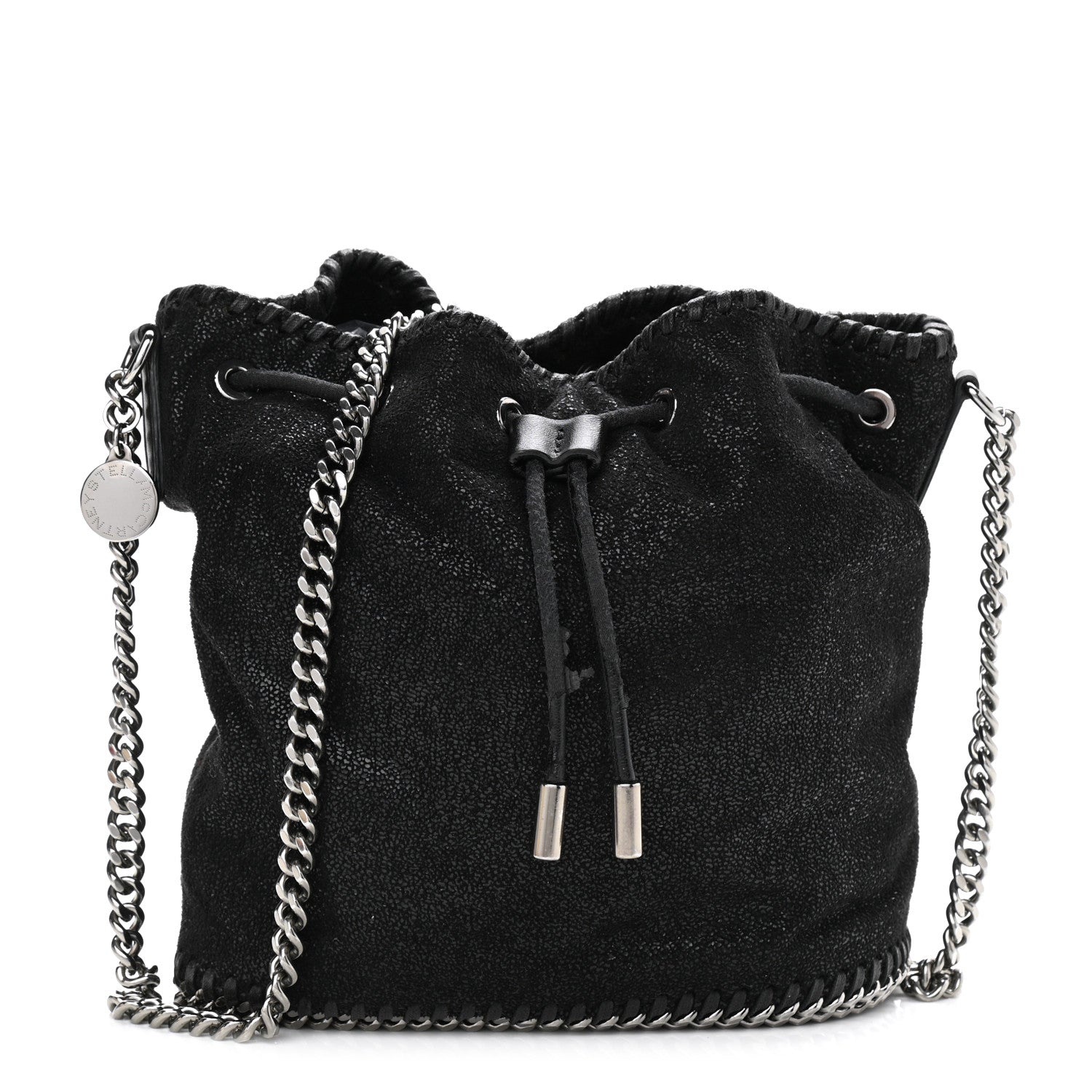 Stella McCartney Shaggy Deer Small Falabella Bucket Bag Black 1 of 11