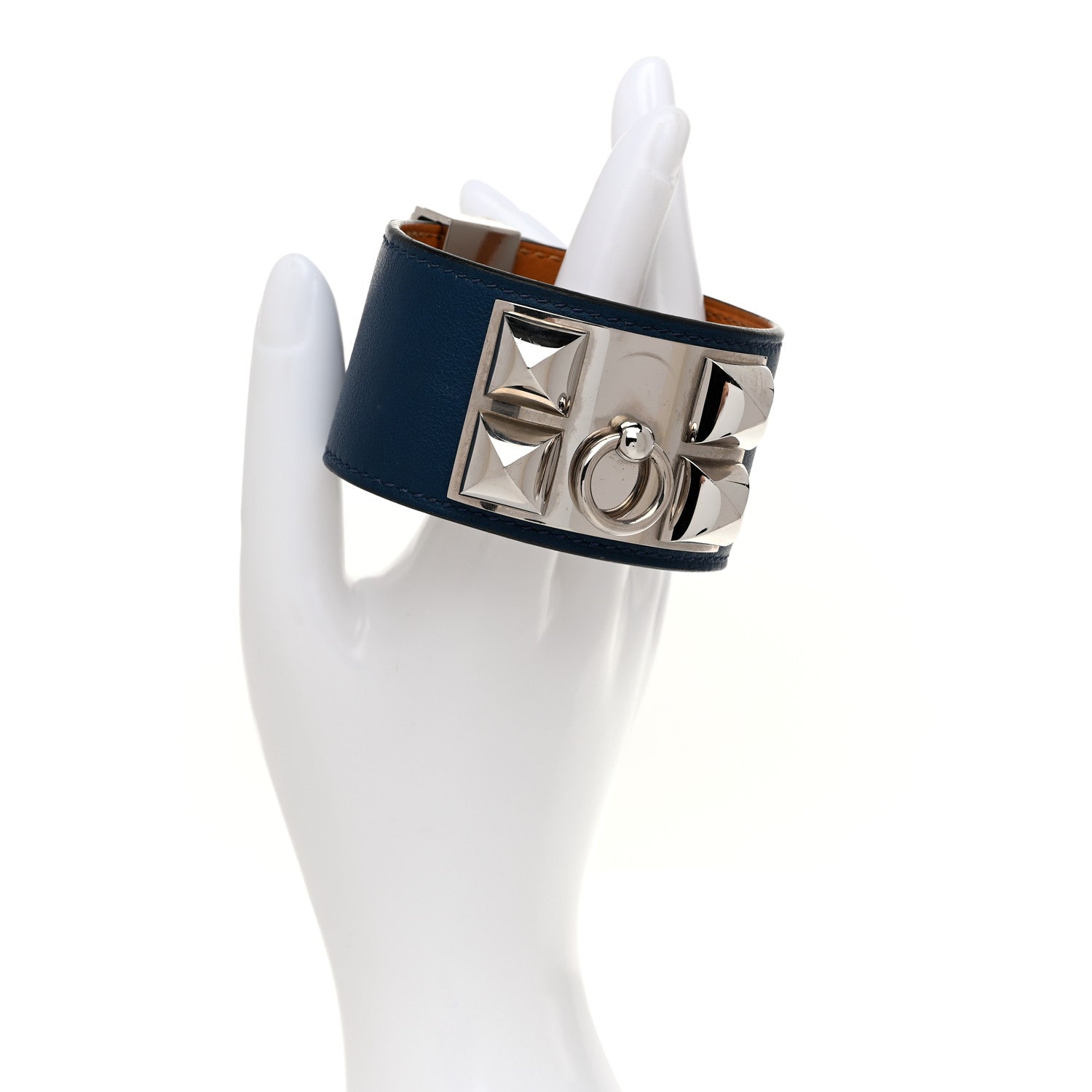 Hermes Swift Collier De Chien CDC Bracelet T3 Deep Bleu 2 of 5