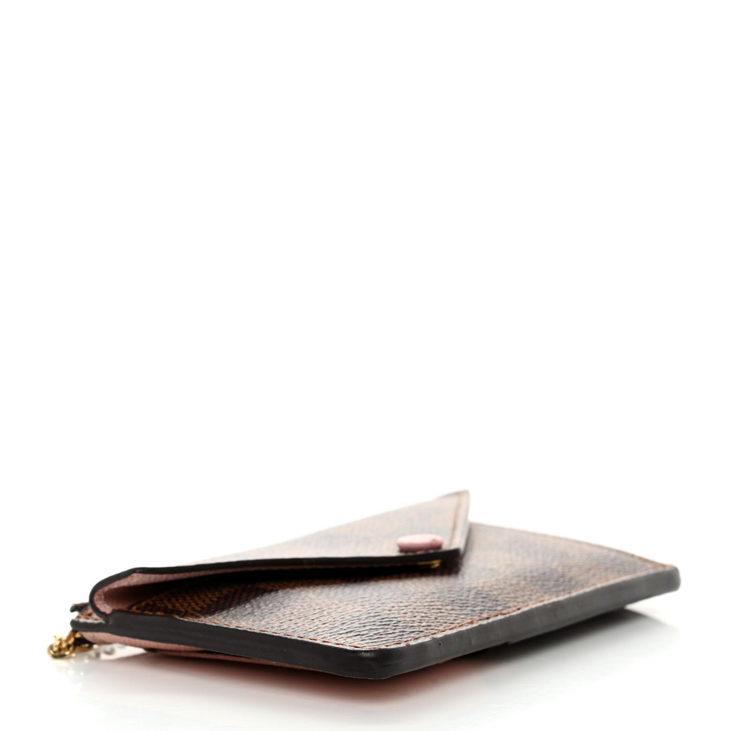 Damier Ebene Recto Verso Card Holder Rose Ballerine