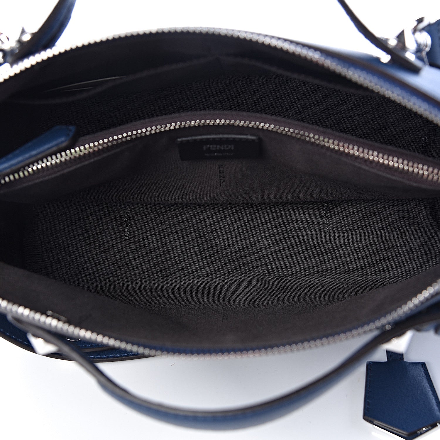 Fendi Vitello Dolce Chain Tail Medium By The Way Boston Bag Blue 6 of 14