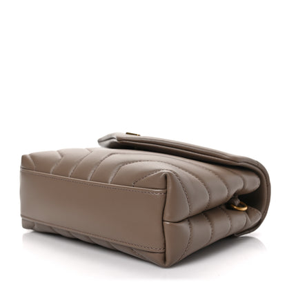 Saint Laurent Calfskin Y Quilted Monogram Toy Loulou Crossbody Bag Taupe 8 of 8