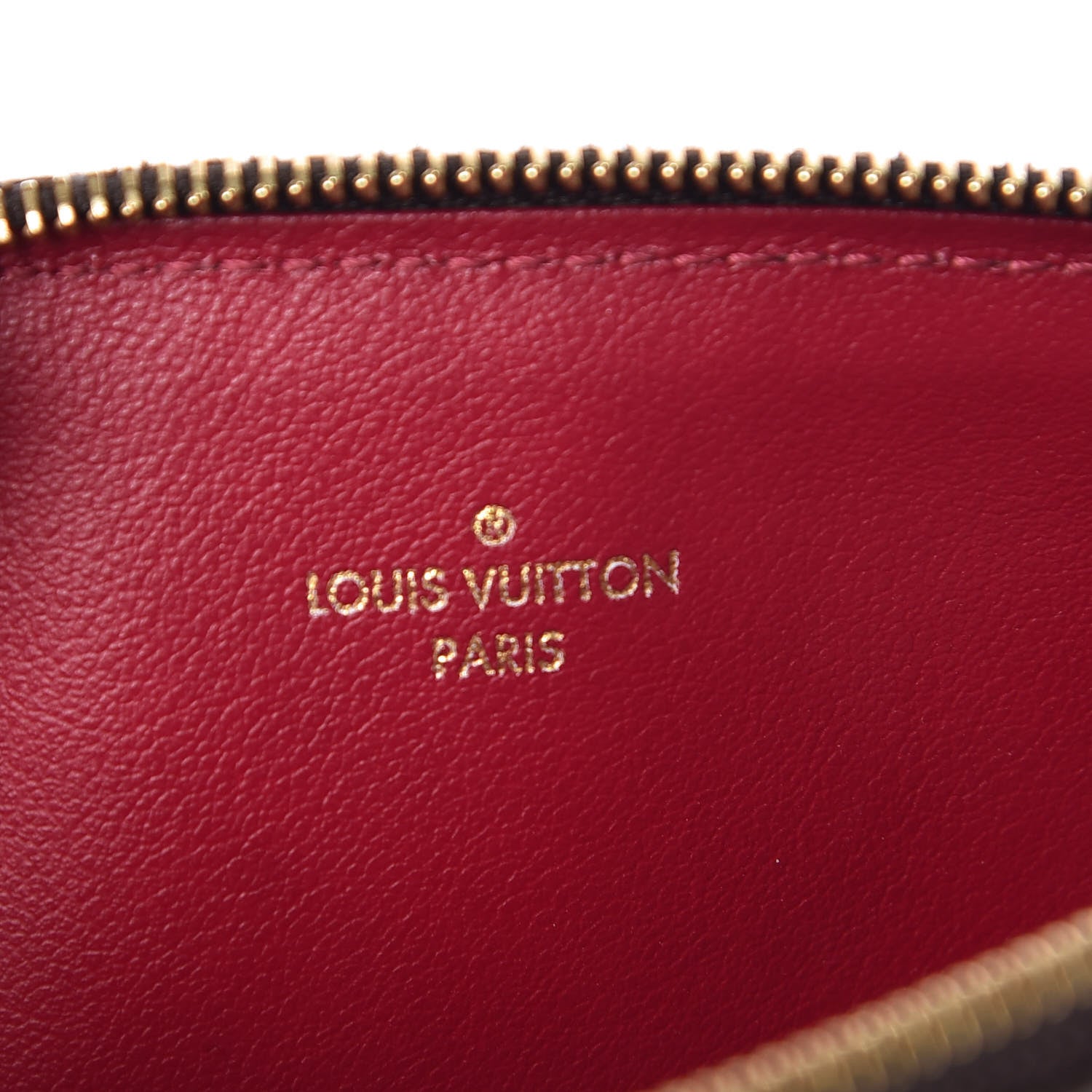 Louis Vuitton Monogram Felicie Chain Wallet Zippered Insert Fuchsia 6 of 7