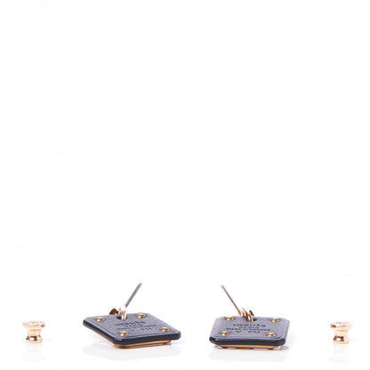 Hermes Swift As De Coeur Earrings Black 2 of 6