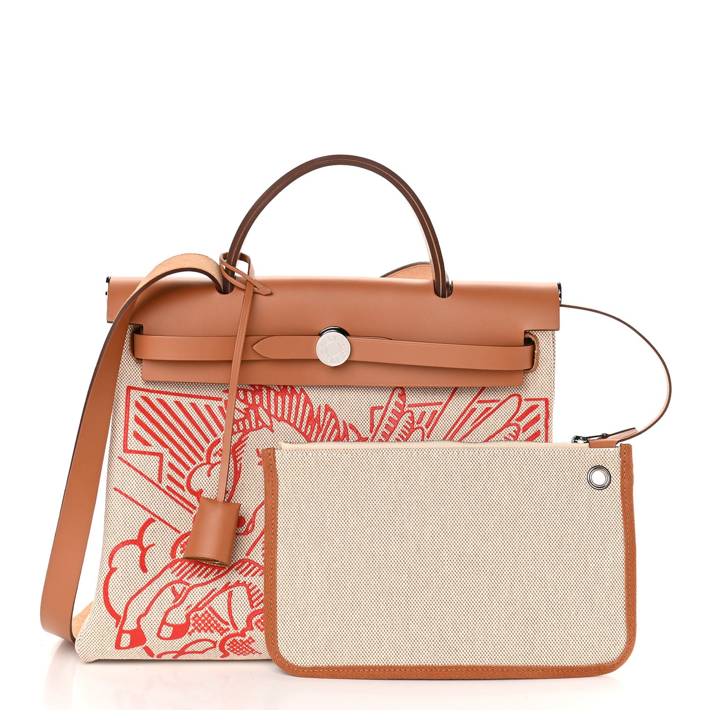 Vache Hunter Toile Pegase Pop Herbag Zip Retourne 31 PM Capucine Ecru