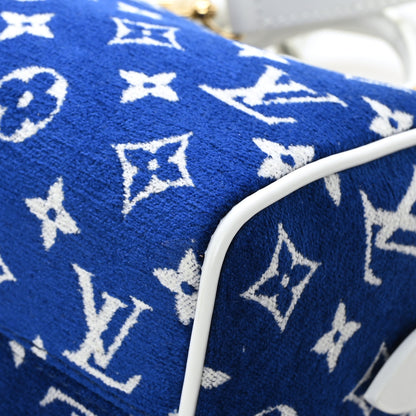 Louis Vuitton Jacquard Velvet Monogram LV Match Speedy Bandouliere 20 Blue 10 of 10