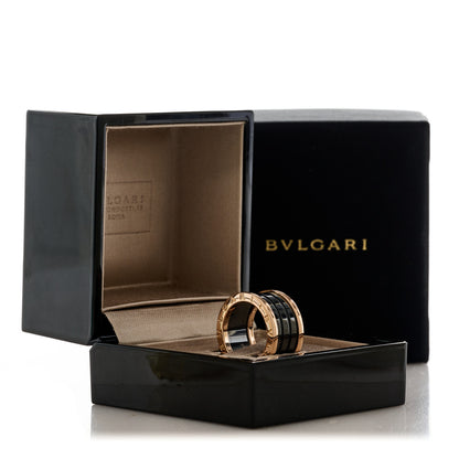 Bulgari 18K Rose Gold Black Ceramic B.Zero1 Four-Band Ring 53 6.25 6 of 6