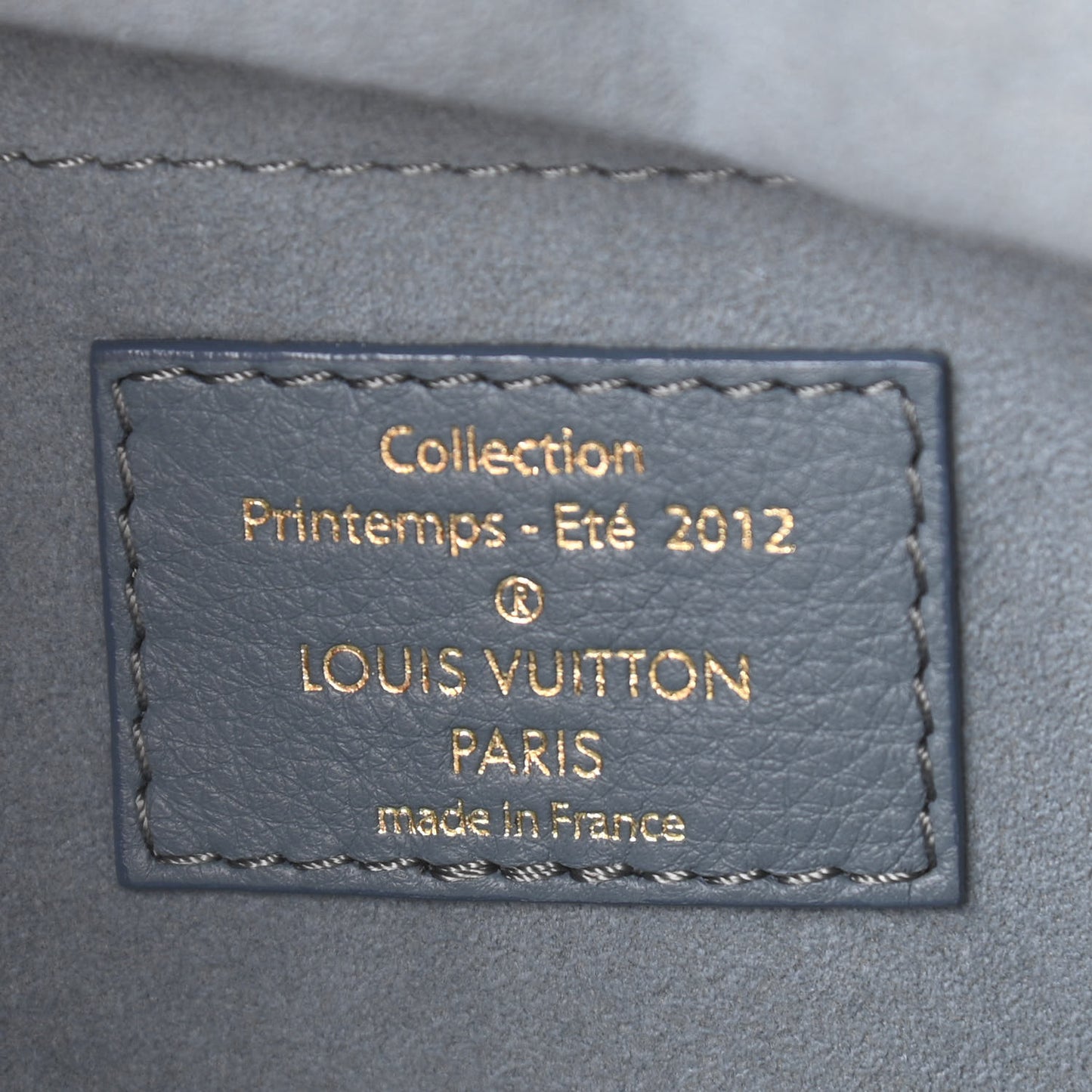 Monogram Denim Pochette Round Blue