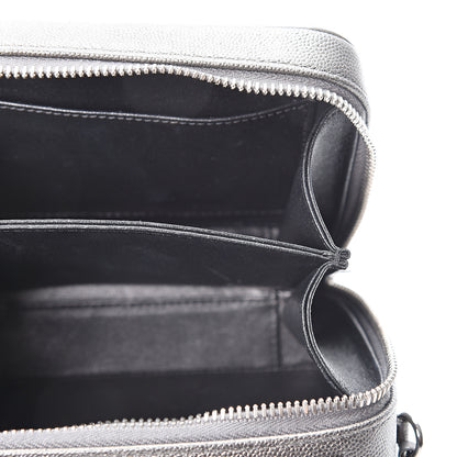 Chanel Caviar Quilted Small CC Filigree Vanity Case Dark Silver 4 of 9
