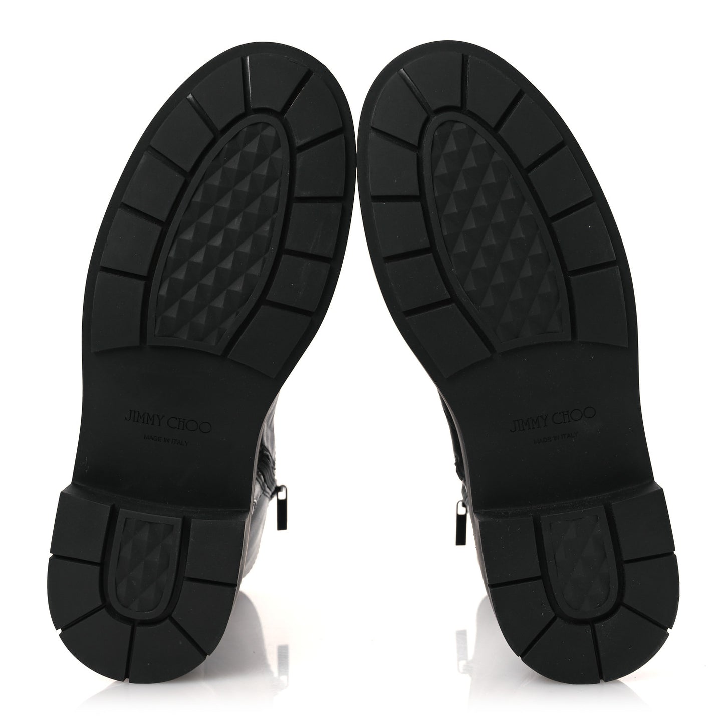 Smooth Calfskin Diamond Hook Nari Flat Boots 40 Black Gold