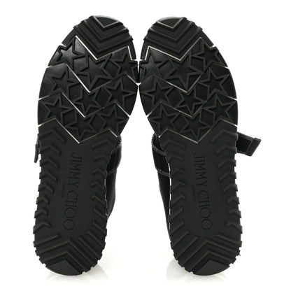 Jimmy Choo Knit Crystal Cheri Oakland Sneaker 37 Black 6 of 10