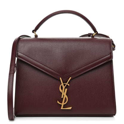Saint Laurent Grain de Poudre Medium Classic Monogram Cassandra Top Handle Rouge Legion 1 of 7