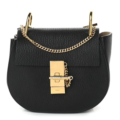 Chloe Grained Lambskin Mini Drew Shoulder Bag Black 1 of 8
