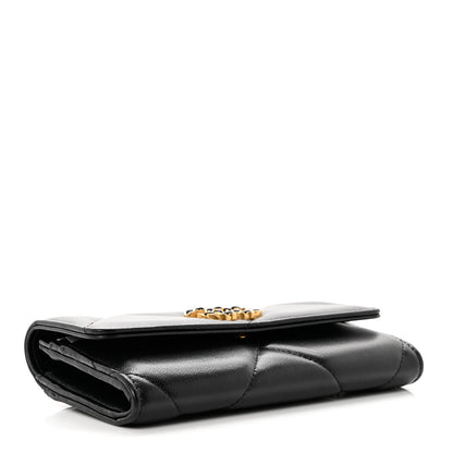 Chanel Lambskin Quilted Chanel 19 Flap Wallet Black 4 of 9