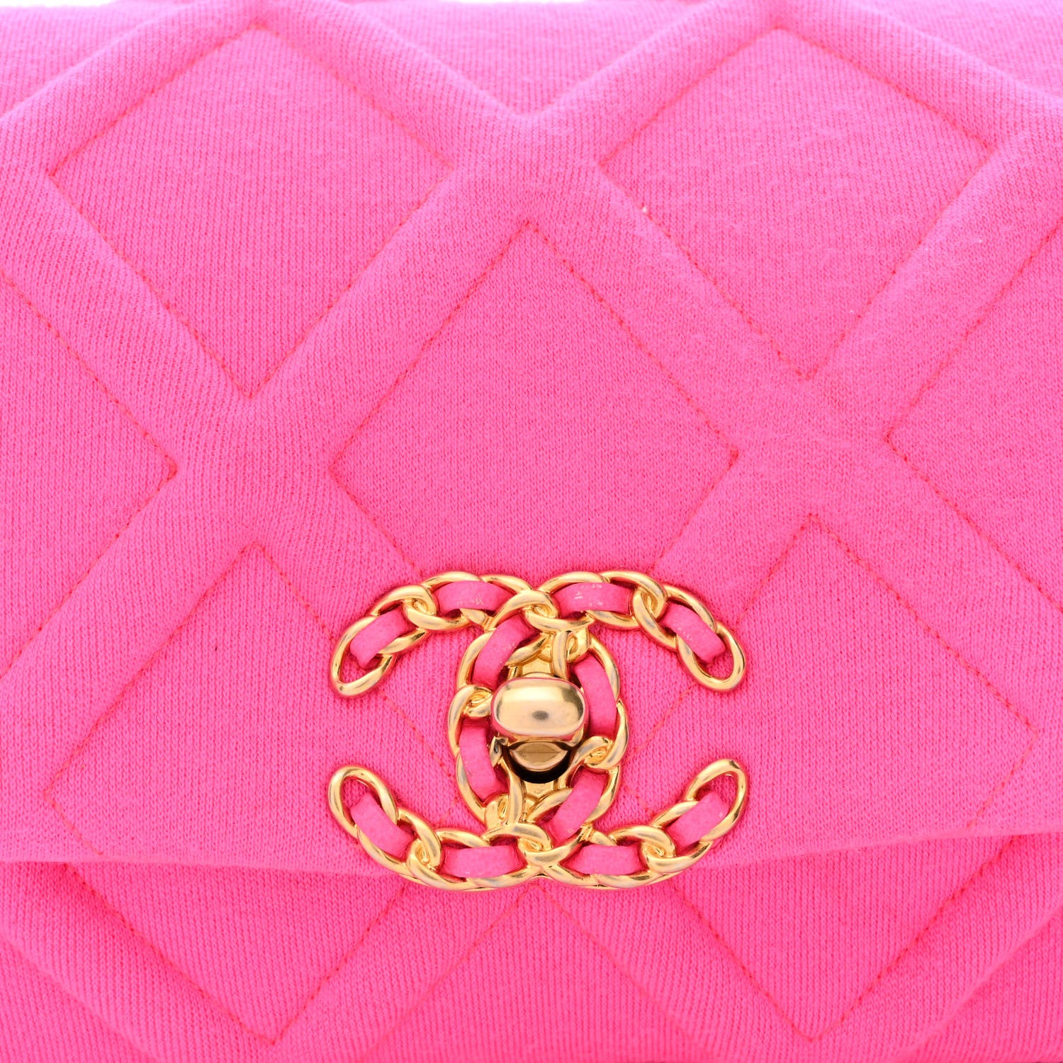 Chanel Jersey Quilted Chanel 19 Waist Bag Pink 8 of 14