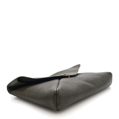 Saint Laurent Grained Lambskin Large Cassandre Envelope Pouch Light Musk 4 of 6