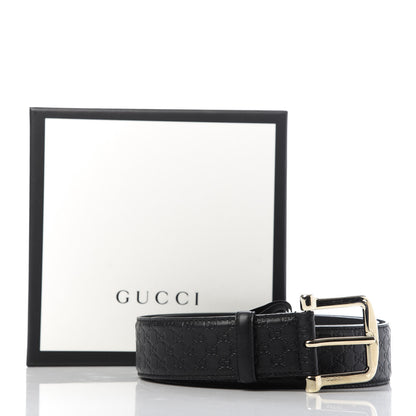 Gucci Soft Microguccissima Margaux Calfskin Belt 95 38 Black 4 of 4